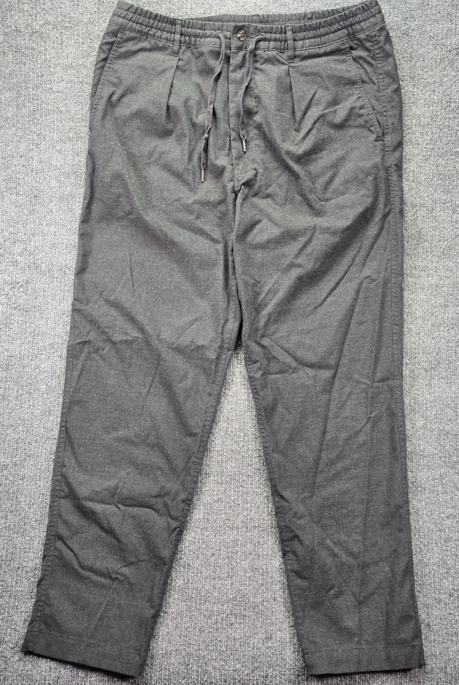 Polo Ralph Lauren Pants Mens XL Gray Stretch Tailored Slim Fit Drawstring Casual